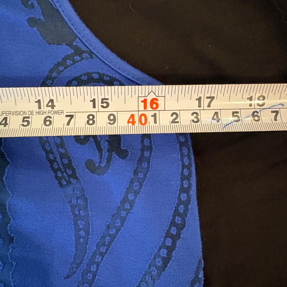 Bar III Royal Blue Patterned Racerback Tank Top - Picture 9 of 9